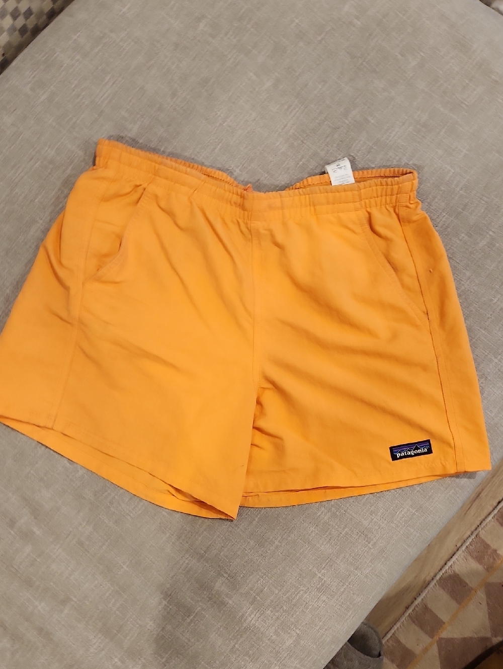 Patagonia Bright Orange Casual Elastic Waist Shorts